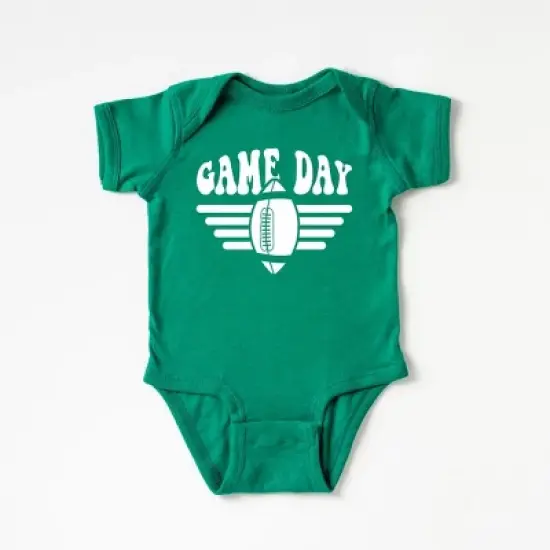 The Juniper Shop Football Game Day Stripes Baby Bodysuit image {4}