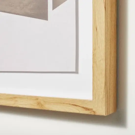 16" x 20" Color Block Abstract Glass Framed Wall Art Print Light Navy - Threshold&trade; designed with Studio McGee image {2}