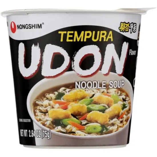 Nong Shim Cup Noodles Tempura Udon - Case of 6 - 2.64 oz image {1}