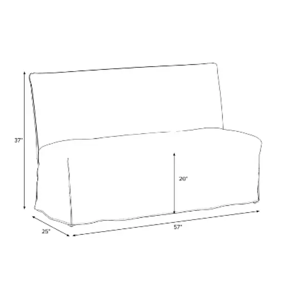 Replacement Slipcover Only for 57" Jean Dining Banquette - Threshold&trade; image {6}