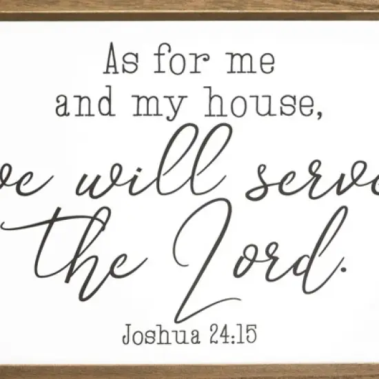 Home Decor Saying, Joshua 24:15 Framed Religious Wall Art (11.75 x 15 In) image {5}
