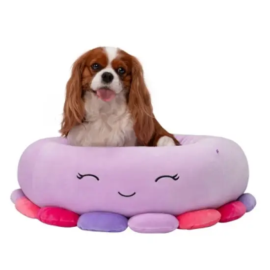 Squishmallows Beula The Octopus Cat and Dog Bolster Bed - Light Purple image {7}