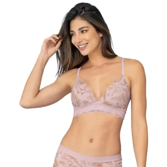 Leonisa  Comfy deep v-neck lace accent bralette - image {8}