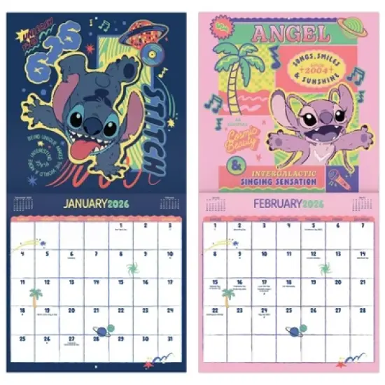 Disney 2026 Stitch 12"x12" Wall Calendar image {5}