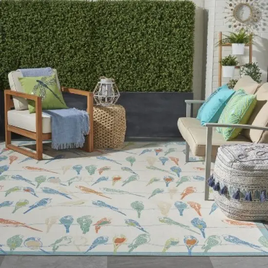 Waverly  Bird Multicolor Indoor/Outdoor Area Rug by Nourison image {1}
