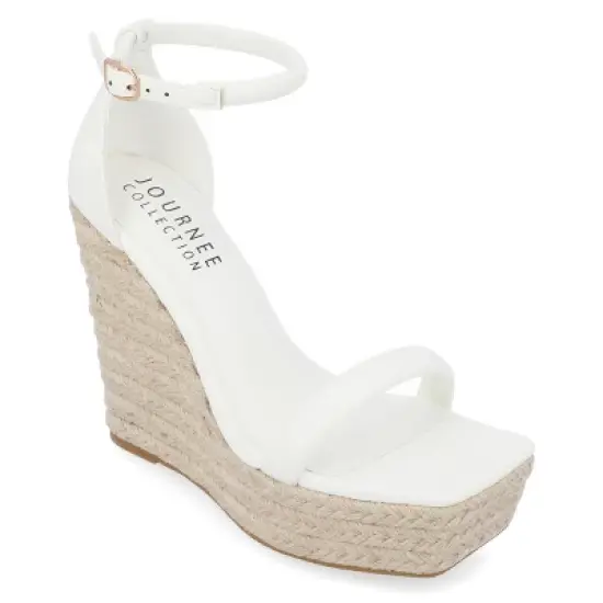 Journee Collection Womens Olesia Tru Comfort Foam Buckle Espadrille Wedge Sandals image {12}