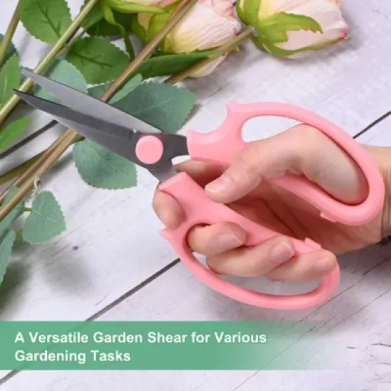 Unique Bargains Stainless Steel Garden Comfortable Grip Flower Pruning Scissor 3Pcs image {4}