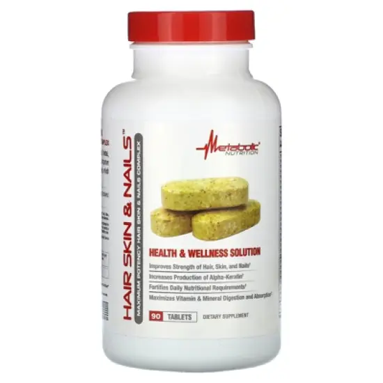 Metabolic Nutrition Hair Skin & Nails Maximum Potency Health and Wellness Solution 90 Tablets image {4}