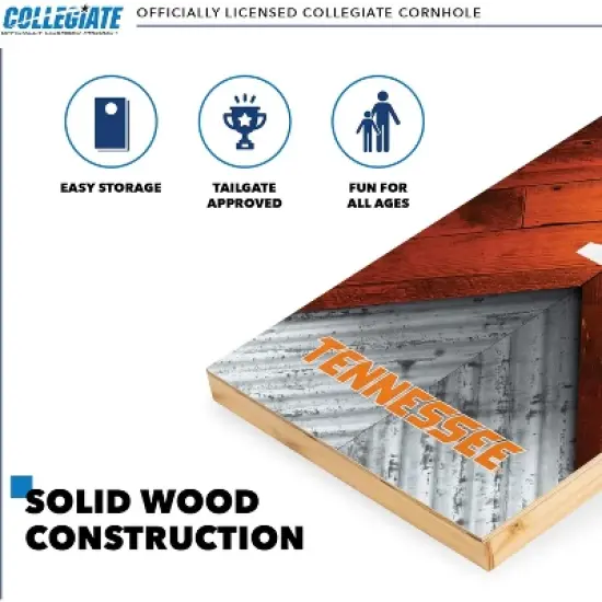 NCAA Tennessee Volunteers 2'x4' Wood Cornhole Set image {2}