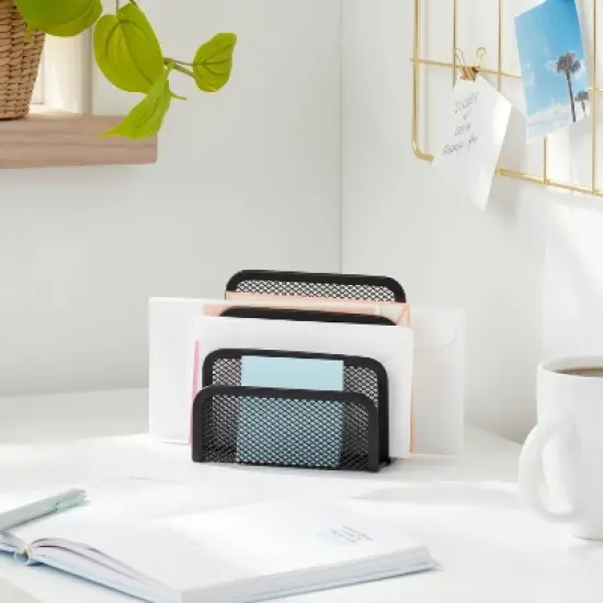 Mesh Letter Sorter Black - Brightroom&trade; image {1}