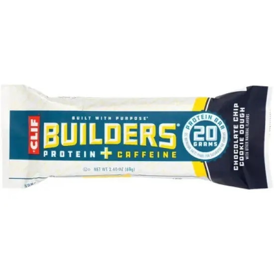 Clif Bar Builders Protein and Caffeine Chocolate Chip Cookie Dough - Case of 12/2.4 oz image {1}
