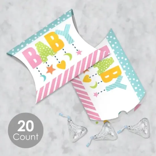 Big Dot of Happiness Colorful Baby Shower - Favor Gift Boxes - Gender Neutral Party Petite Pillow Boxes - Set of 20 image {1}