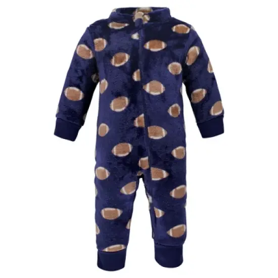 Hudson Baby Infant Boy Plush Jumpsuits, Football image {2}