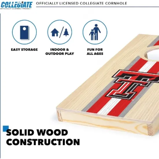 NCAA Texas Tech Red Raiders 1'x2' Wood Cornhole Set image {2}