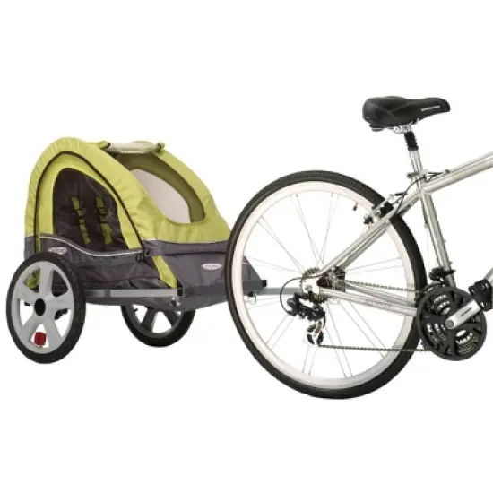 InStep Sync Singleton Bike Trailer - Green & Gray image {4}