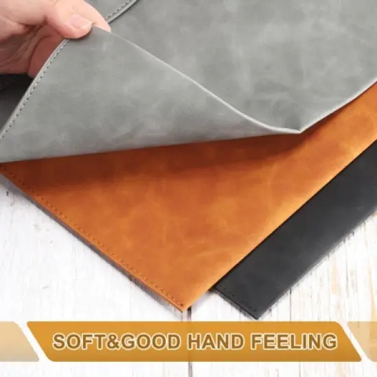 Unique Bargains PU Leather Waterproof File Folder with Button Closure 13.4" x 9.4" image {3}