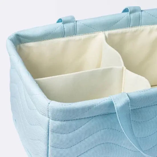 Quilted Fabric Diaper Caddy - Blue - Cloud Island&trade; image {2}