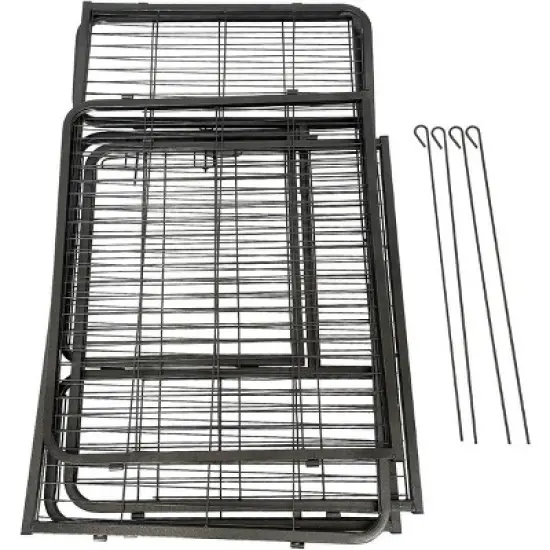 24" Heavy Duty Metal Dog Playpen - Indoor/Outdoor Pet Fence for Small/Medium/Large Dogs, Portable Animal Barrier for Yard, RV & Camping - Black image {3}