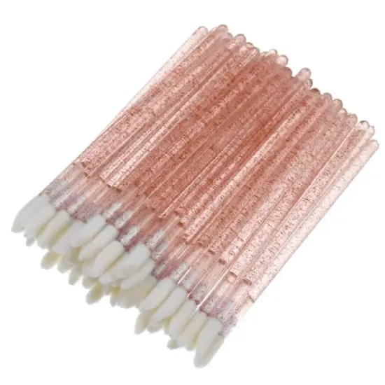 Unique Bargains Not Reusable Lip Make Up Brushes Applicator Tool Kits 50 Pcs image {9}