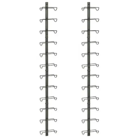 Itopfox 2 Pack Wall Mounted Wine Rack for 24 Bottles, Detachable Wine Storage Organizer Display Holder for Kitchen, Dining Room, Bar, Wine Cellar image {8}