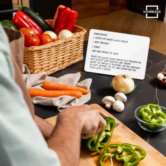 SCRIBBLEDO Blank Dry Erase Board 5"x7" Double-Sided Whiteboard Reusable Mini Dry Erase Boards for Kids, Students, Teachers & Classroom Learning image {5}