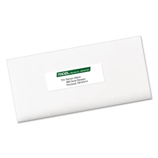 Avery Easy Peel Mailing Address Labels Inkjet 1 1/3 x 4 White 1400/Box 8462 image {2}