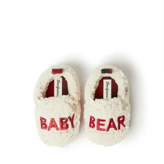 Dearfoams Kids Buffalo Check Baby Bear Closed Back Slipper image {5}