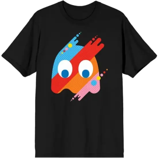 PacMan Ghost Fusion Art Men's Black Tshirt image {5}