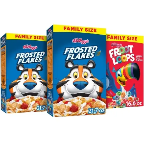 Kellogg's Family Size Cereal Variety Pack Froot Loops & Frosted Flakes - 81.7oz/3ct image {3}