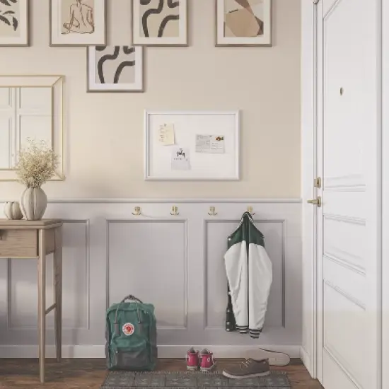 U Brands 17"x23" Thin D&eacute;cor Linen Bulletin White: Wall Mount, Includes Hardware, Stationery Board image {4}