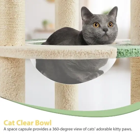 Yaheetech 35.5" Tall Ocean Cat Tree with Natural Sisal for Kittens image {5}