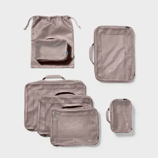 7pc Packing Cube Set with Compression - Open Story&trade; image {4}