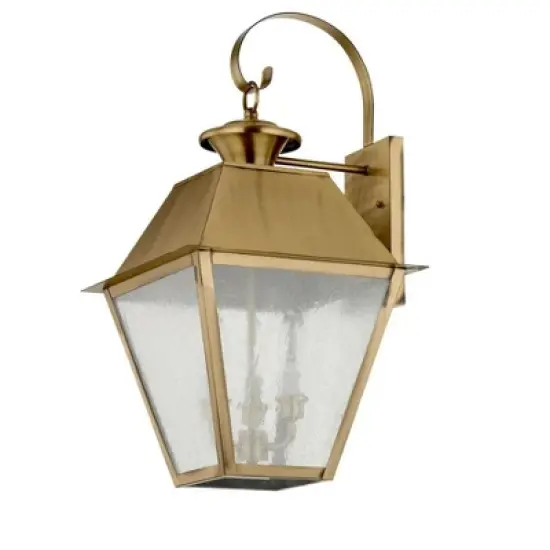 Livex Lighting Mansfield 2 - Light Wall Light in  Antique Brass image {1}