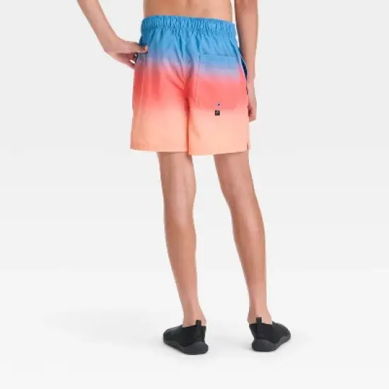 Boys' Tiles Printed Swim Shorts - art class&trade; Blue/Pink image {1}