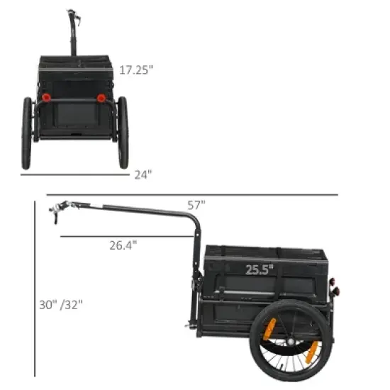 Gulches Pet Strollers: Versatile Bike Cargo Trailer with Removable Storage Box and Quick Release Wheels image {5}