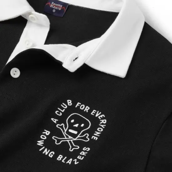 Men's Embroidered Skull Graphic Collared Long Sleeve Rugby Shirt - Rowing Blazers x Target image {3}