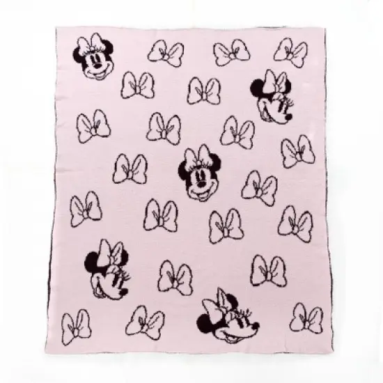 Minnie Mouse Rosy Bows 50x60 Feather Knit Throw image {6}