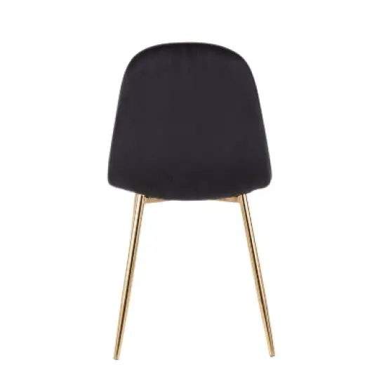 Set of 2 Pebble Contemporary Dining Chairs Gold/Black - LumiSource image {4}