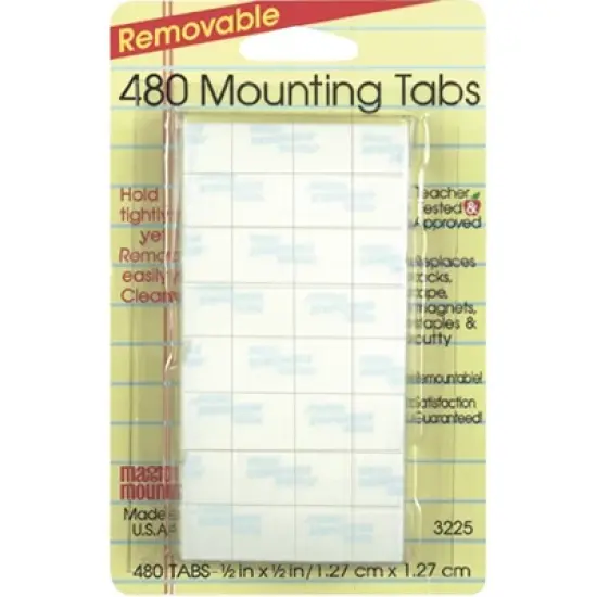 3pk 480 per pack 0.5" x 0.5" Removable Tabs  - Magic Mounts image {1}