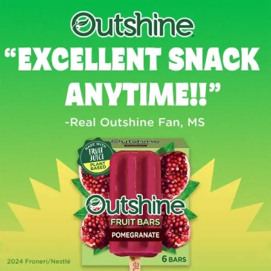 Outshine Pomegranate Frozen Fruit Bars - 6ct/15 fl oz image {2}
