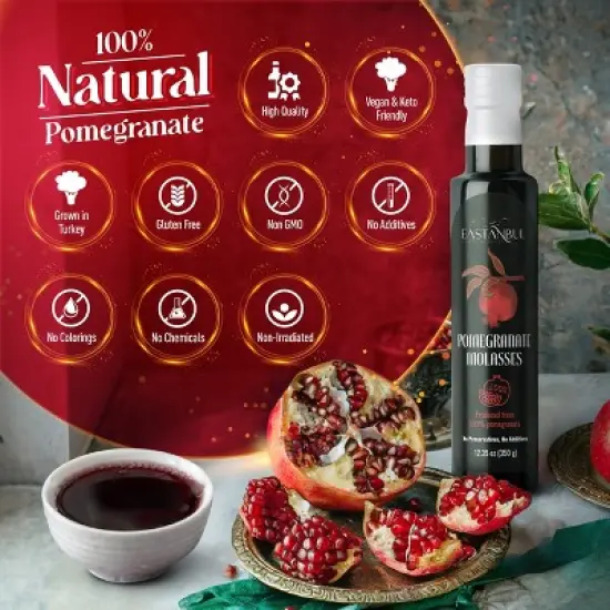 Eastanbul Pomegranate Molasses, Nar Eksisi, Sweet and Sour Sauce, 12.35oz image {5}