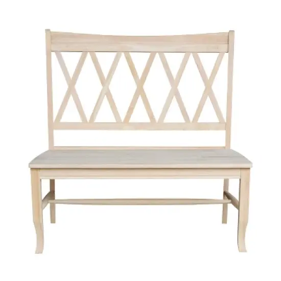 Double X - Back Bench - Unfinished - International Concepts image {1}