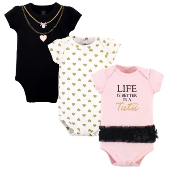Little Treasure Infant Girl Cotton Bodysuits, Life In Tutu, Newborn image {1}
