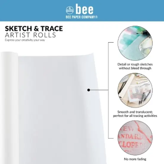 Bee Paper - Sketch and Trace Roll - White image {14}