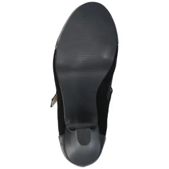 Journee Collection Womens Siri Round Toe Mid Block Heel Pumps image {4}