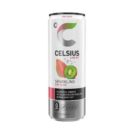 CELSIUS Sparkling Kiwi Guava Functional Energy Drink - 12 fl oz Single Can image {5}