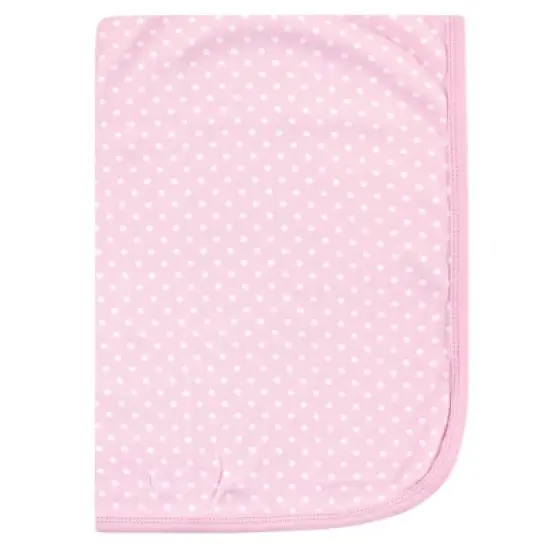 Luvable Friends Baby Girl Cotton Swaddle Blanket, Floral, One Size image {2}