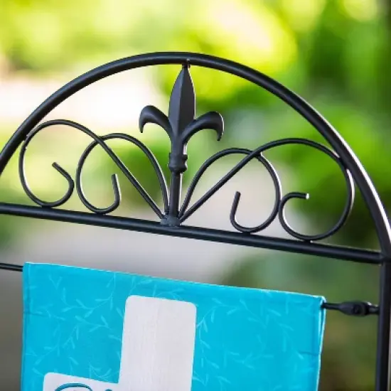 Evergreen Fleur de Lis Garden Flag Arbor Stand- 12x44 in Garden and House Flag Accessories image {3}
