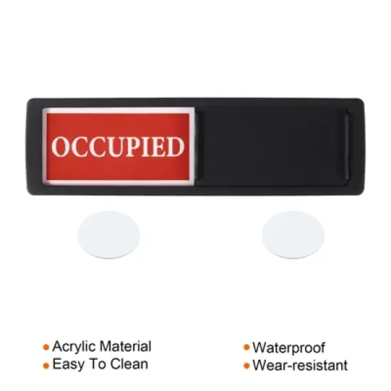 Unique Bargains Acrylic Magnetic Adhesive Decor Home Business Vacant/Occupied Sign 2 Pcs image {3}