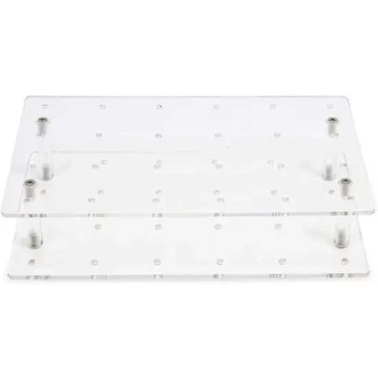 Blue Panda Clear Acrylic Cake Pop Stand, 24 Holes, 9 x 5.9 Inches, Lollipop Holder for Dessert Table, Ideal for Party Displays image {4}